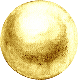 Gold Bead Watercolor Closeup