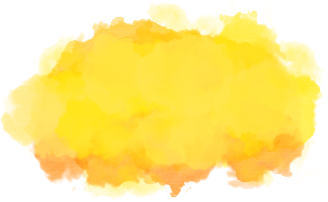 Watercolor brush paint yellow
