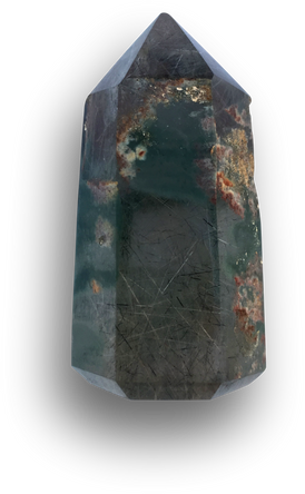 Cutout of Rutilated Quartz Crystal