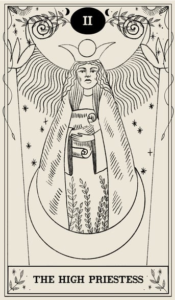 The high Priestess Tarot Card Illustration
